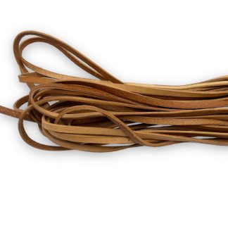 1 Metru Piele naturala ingusta 5x2mm - pregatita pentru vopsire / natur