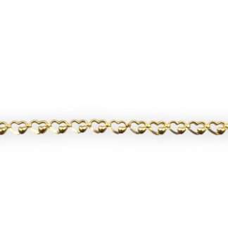 5cm x Lant din Aur 14k inimioare medium