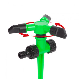 Aspersor rotativ cu trei capete, unghi de pulverizare ajustabil pe intregul cerc de 360°