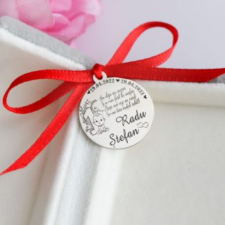 Banut Argint 925 x 2cm pentru Botez - Mot - Scaldat - Personalizabil