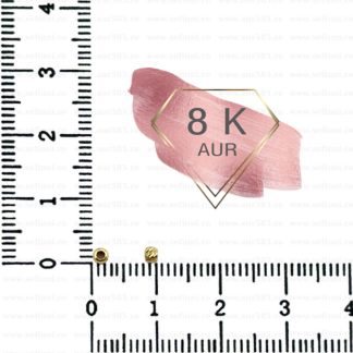 Bile striate Slash din AUR 8K - 2mm diametru - ENGROSS