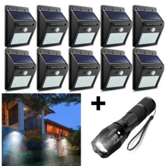 SET 10 LAMPI SOLARE 30 LED + LANTERNA CADOU