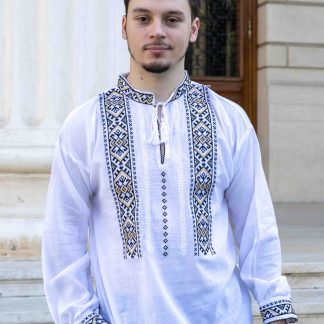Ia Laviniu broderie bej cu negru